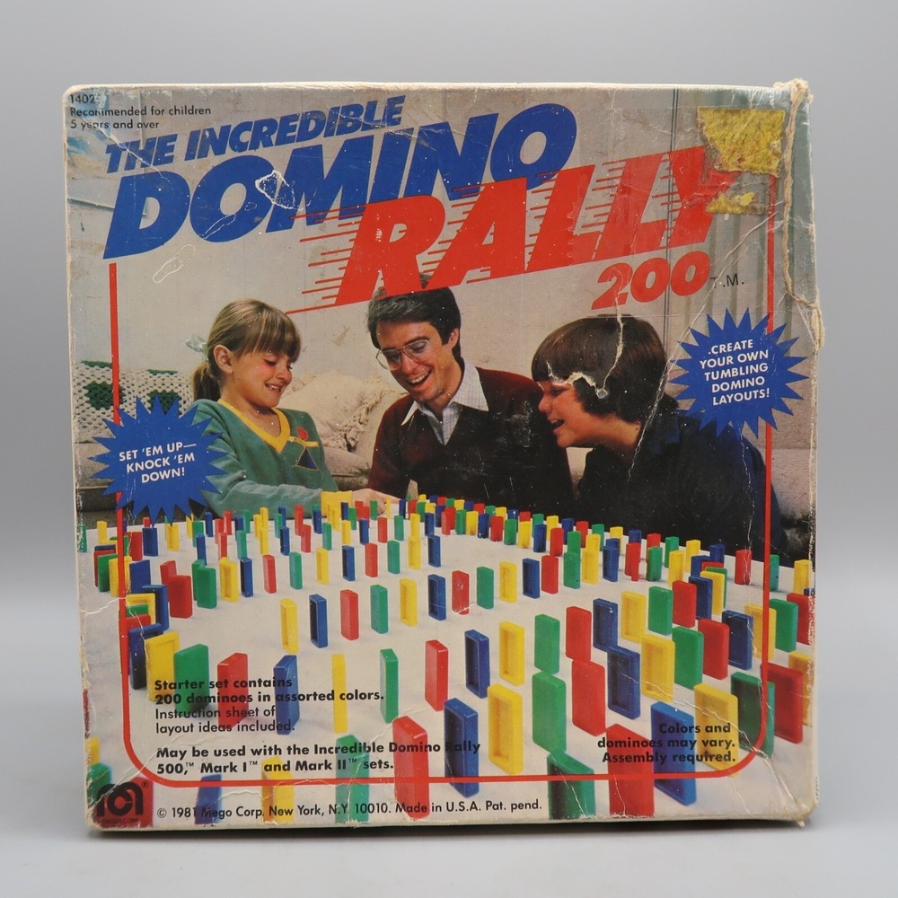 Vintage 1981 Mego The Incredible Domino Rally 200 Game Add on expansion
